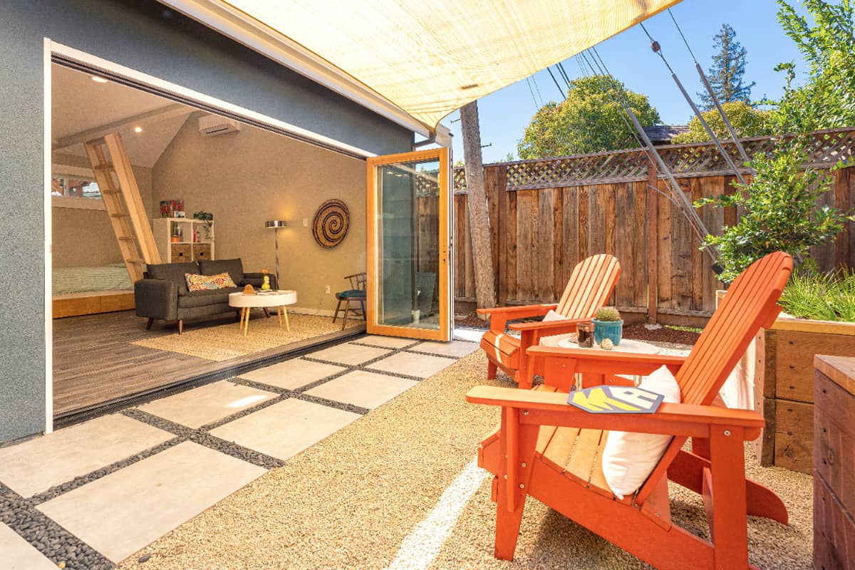 Garage conversion ADU in Redwood City, Bay Area, California